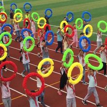 运动会手持道具花环圆形五彩入场创意手拿器械操舞蹈道具花