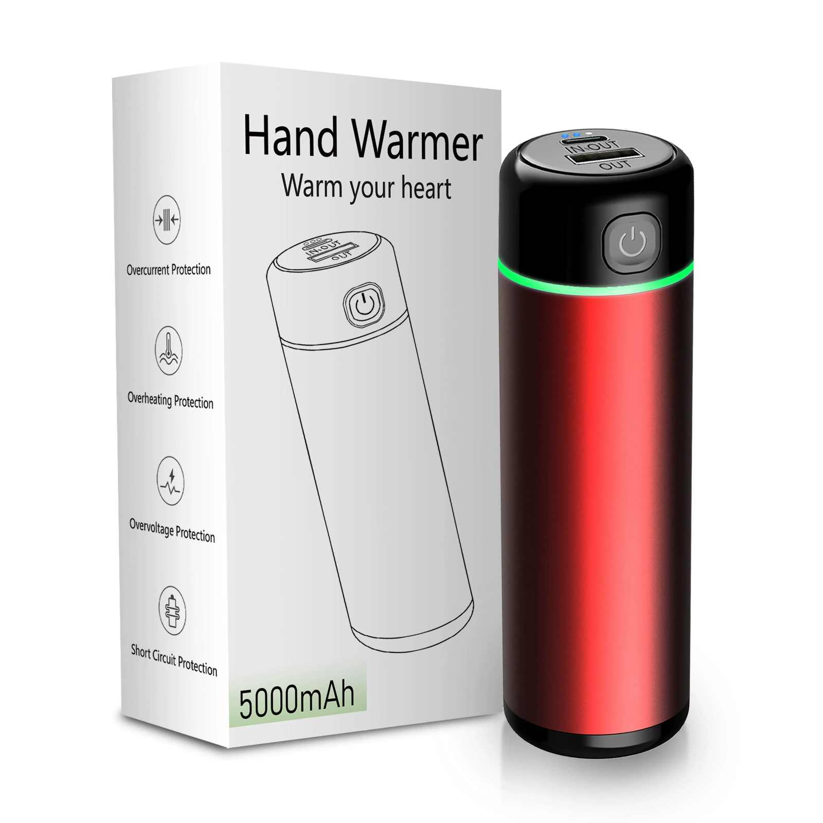 Handheld hand warmer charging, capacious battery, (Cross-border trading), 2 in 1
