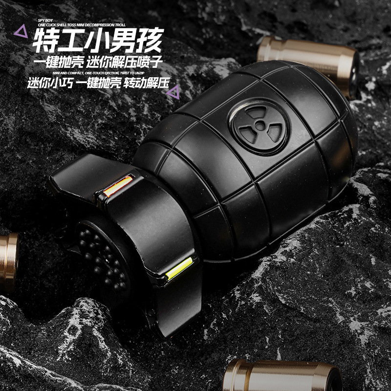 Agente niño lanzador de aleación modelo de misil pistola de bala blanda giratoria descompresión juguete para niños regalo para adultos