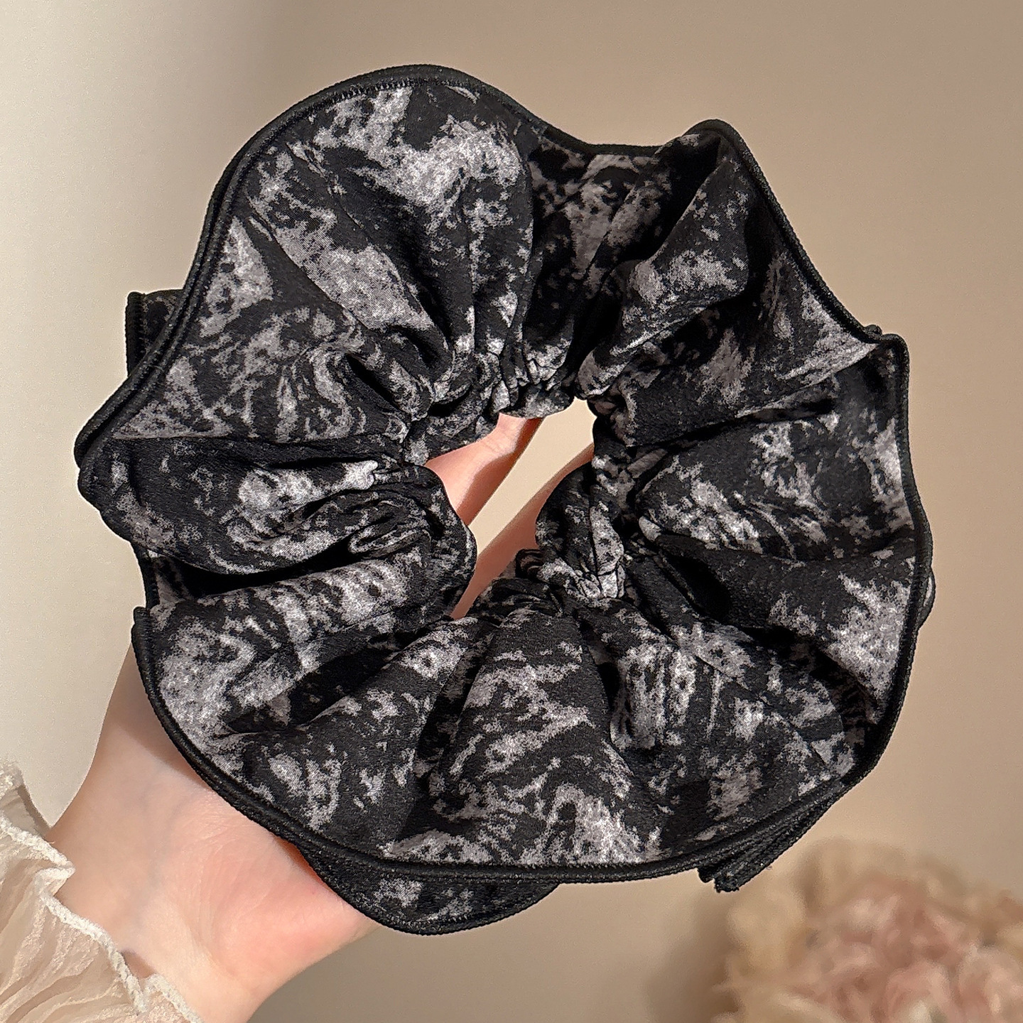 2026 nuevo estilo coreano super grande anillo de pelo intestino grande niñas de alto nivel de sensación de cabello de flores cuerdas de cabello de cordón de goma adornos para el cabello