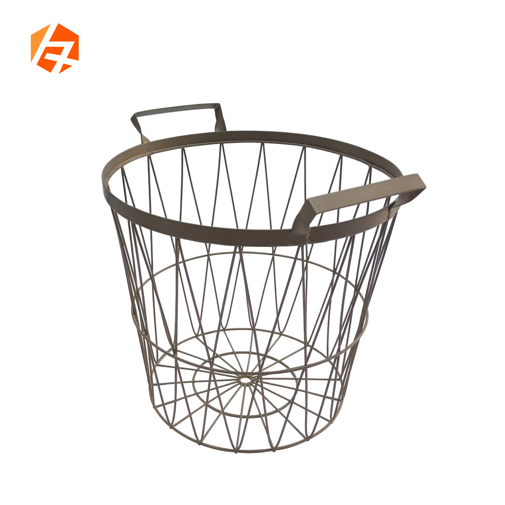 厂家定制五金工艺品铁线制品金属制品果篮菜篮高尔夫球收纳篮储物