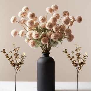 5 autumn dandelion fake flowers Home decoration wedding indoor and outdoor layout dandelion table tennis chrysanthemum simulated flowers
