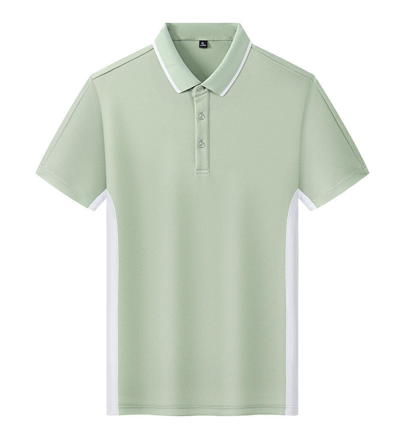 Camiseta POLO de solapa de alta gama transpirable casual de media manga nueva tendencia de verano para hombres de manga corta