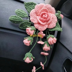 手織り diy バラの花束素材パッケージ車のアロマセラピー車のエアコンの吹き出し口の装飾ギフト