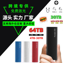 跨境外贸移动固态硬盘128T高速读写便携16T外接4tb手机电脑通用硬