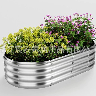 Пятно TEMU Amazon трансграничный садоводство на открытом воздухе Садовая коробка металлическая оцинкованная плита садовая кровать семенная коробка для выращивания овощей