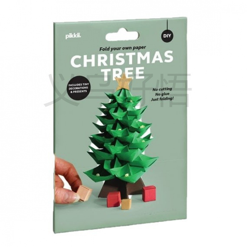 跨境新款 Christmas Tree Origami Kit 圣诞树折纸套装DIY装饰品|undefined