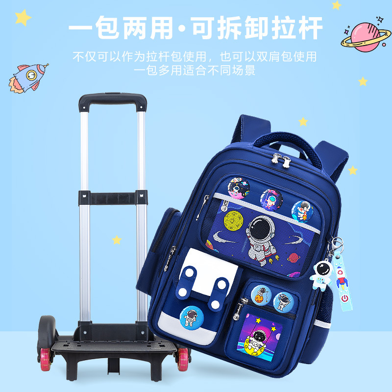 2026 nueva mochila escolar de tirón para estudiantes de primaria 23456 grados mochila de hombro