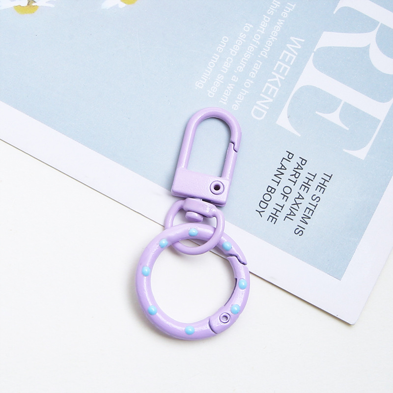 [Purple] Door buckle + polka dot spring buckle