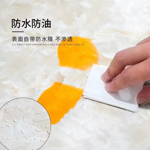 Desktop sticker, desk wallpaper, waterproof self-adhesive wallpaper, marble desk stickers, for desks, dining tables, coffee tables—furniture renovation, thickened.