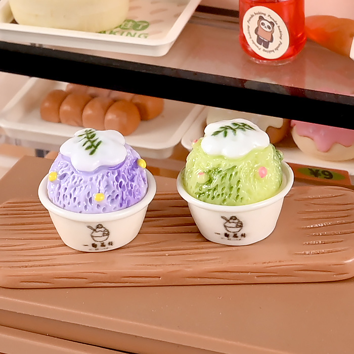 立体仿真冰淇淋沙冰创意食玩卡通手工diy饰品奶油胶树脂配件