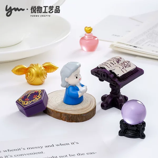 Creative Hogwarts Magic Book Crystal Ball Series Doll House DIY Decoration Accessories Mini Desktop Ornaments