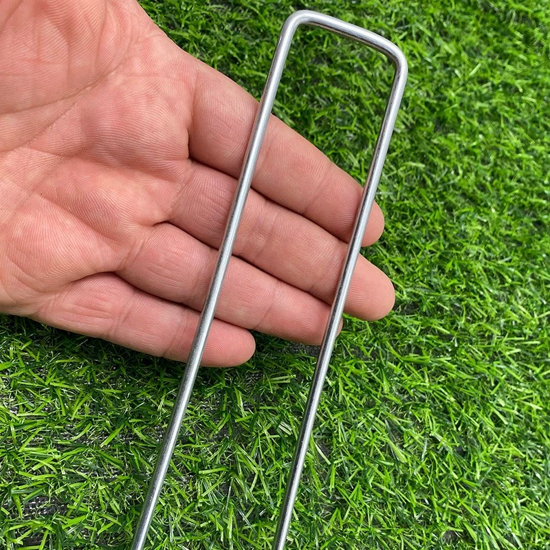 Анти-травяная ткань шлифованный гвоздь U-образная садовая ткань газон оцинкованная стальная проволока Наклонный наконечник Открытый Палатка гвоздь мульчированный держатель пленки