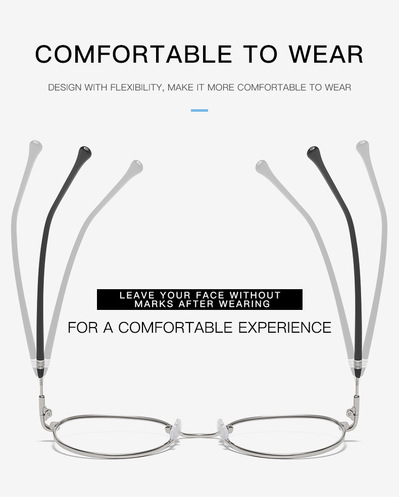  Summer New Lightweight Round Metal Glasses Frame Men's Optical Anti-Blue Light Glasses Manufacturer