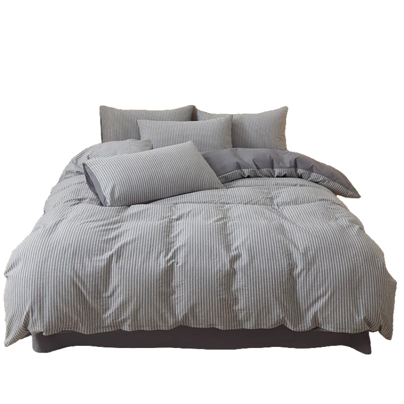 Cama de algodón de algodón puro, cuatro piezas, conjunto de cama de cuatro piezas, 2025 nuevo tipo de sábanas, cubierta de sábanas, cuatro estaciones, conjunto de cama de tres piezas.