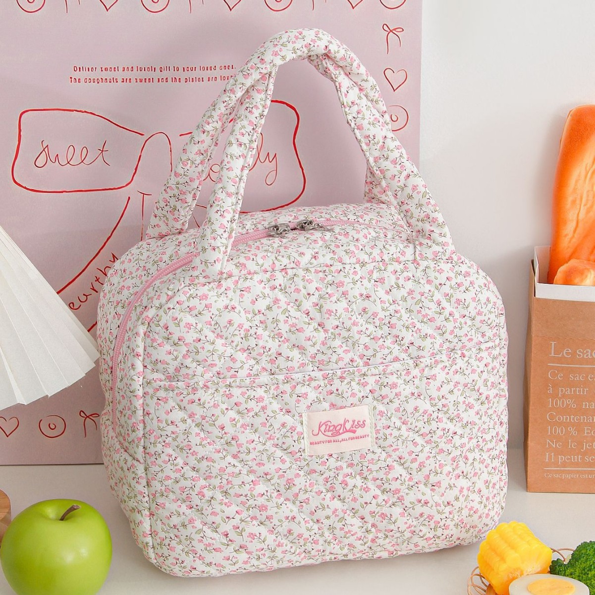 Bolsa Térmica Porta Alimentos de Poliéster Aislado y Portátil para Picnic