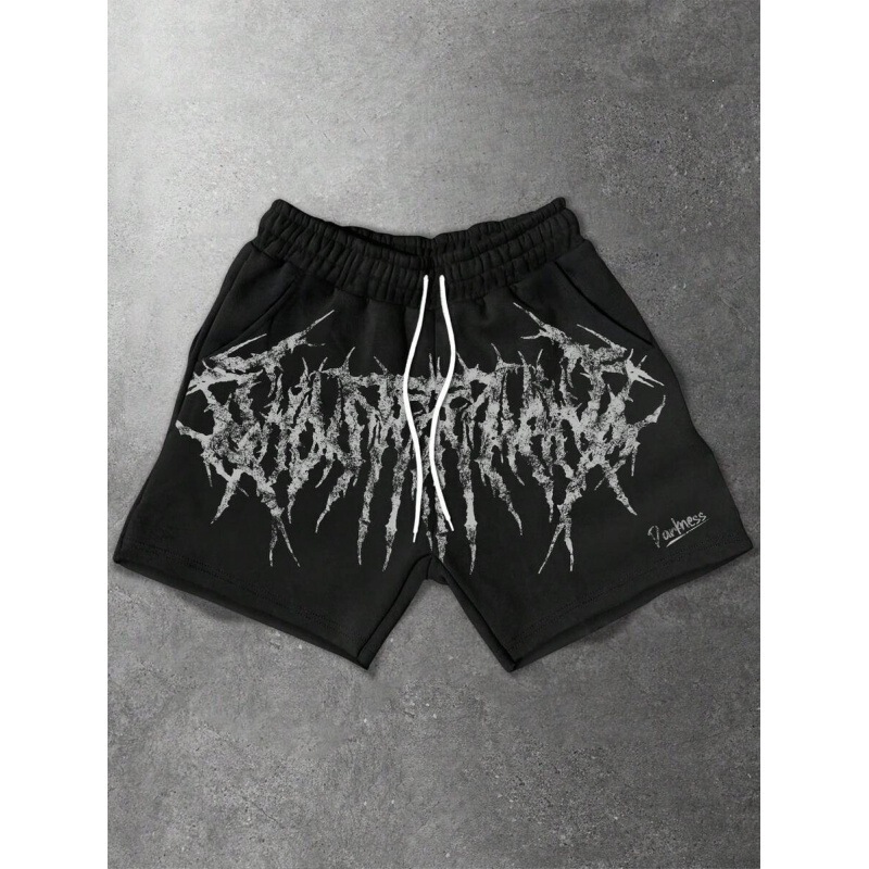 2026 Cross-Border Independent Website American High Street Fashion Brand Hip-Hop God of Fortune Loose Shorts Casual Sports 3D Shorts