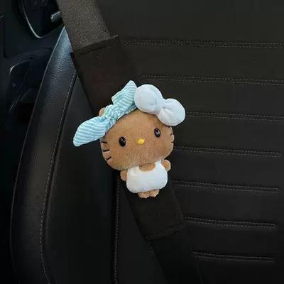 Seat belt shoulder pad – Covers - blue-turban-blue-beady-eyes-kt-standard