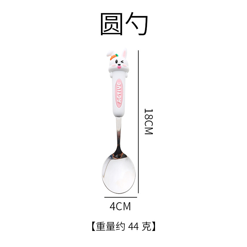 Panda Cartoon Cuchara 304 Acero inoxidable para estudiantes para comer palillos cuchara todo en uno Vajilla portátil de alta calidad