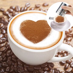 Stainless steel condiment jar, mesh sieve powder spreader with lid, household condiment bottle, fancy coffee powder sprinkler