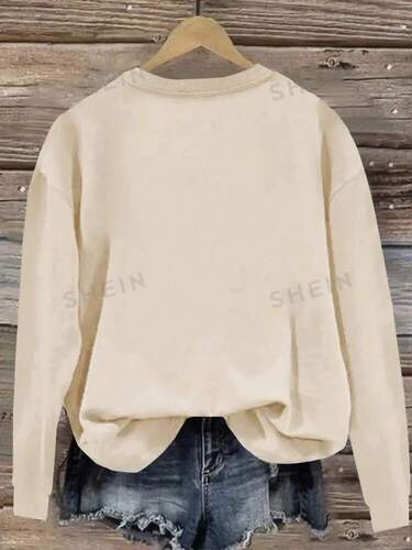 Factory wholesale Women's Round Neck Sweatshirt With Sunrise Sunshi