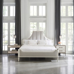 American style solid wood simple double bed linen soft package princess bed creative internet celebrity light luxury bedroom birch column big bed 