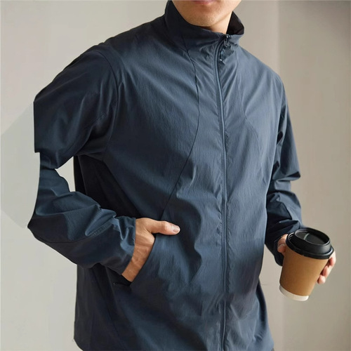 [Traveler Series] Thin, Lightweight Spring/Summer Twill Windproof & Sun-Protective Jacket—Business Style for Commuting