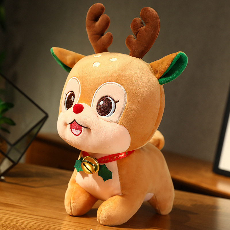 国境を越えた新しいサンタクロース人形雪だるまぬいぐるみヘラジカ人形ぬいぐるみクリスマスプレゼント|undefined