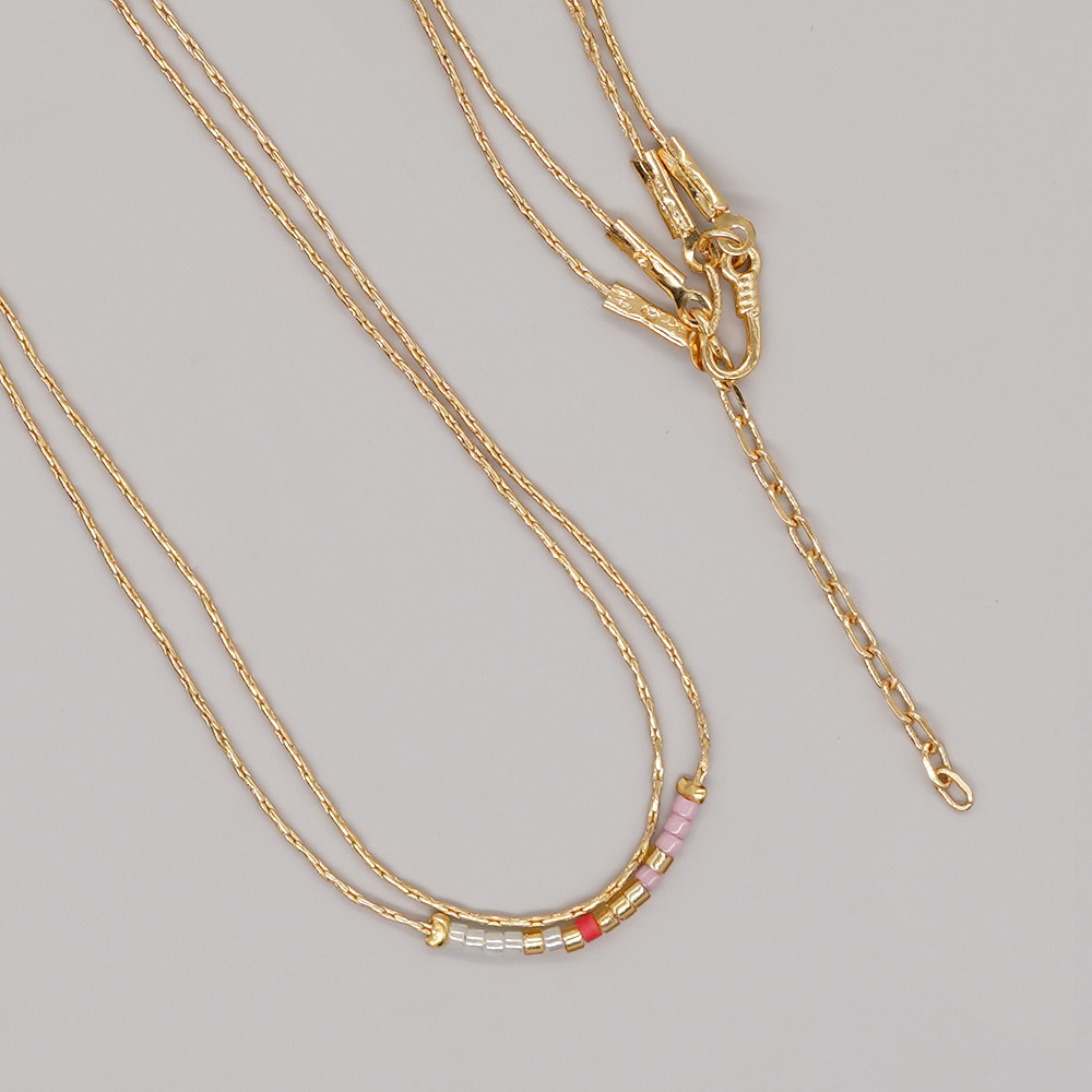 1 Piece Fashion Geometric Mixed materials Handmade Womenu0027S Layered Necklaces