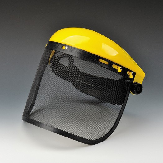 头戴式防护面罩铁丝网电焊面罩防护帽割草机铁丝打草钢丝网面具