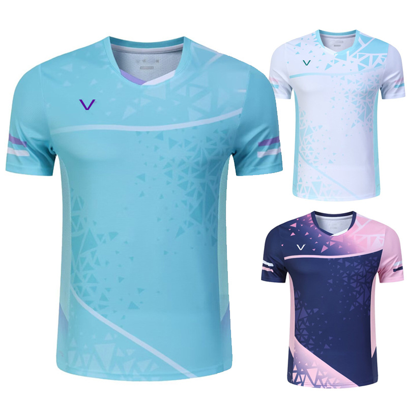 New Badminton Uniforms for Men and Women, Short-Sleeved Tennis Uniforms, Quick-Drying Student Training Class Kidsren's Training Uniforms, Breathable 50018