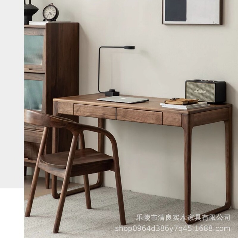 North American Black Walnut Full Solid Wood Desk Computer Desk Writing Desk Children's Log Study Nordic Solid Wood Small Apartment North American Black Walnut Full Solid Wood Desk Computer Desk Writing Desk Children's Log Study Nordic Solid Wood Small Apartment