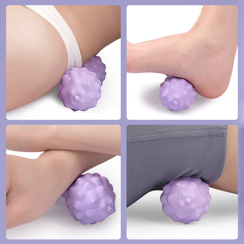 TPR peanut fascia ball waist back foot bionic bump point massage stretching exercise decompression yoga hedgehog double ball