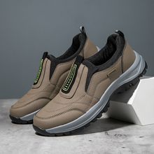 独立站爆款春秋新款户外休闲运动老人健步鞋男士大码登山跑步鞋潮