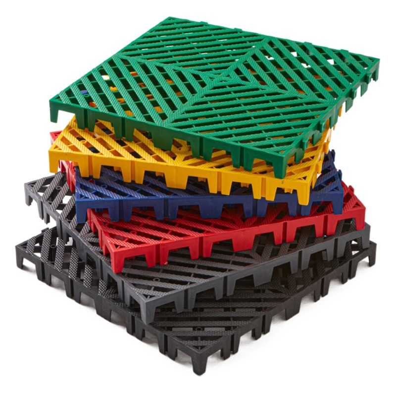 Rejilla para Piso de Lavadero de Autos de 5 cm de Grosor, Rejilla de Drenaje sin Excavación, Tapete Antideslizante, Drenaje de Piso Encastrable de Plástico.