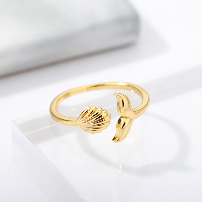 New Whale Tail Adjustable Ring display picture 5