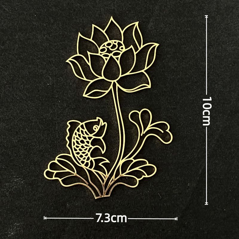 掐丝珐琅底胚线稿图diy客订手工材料铜丝模具葫芦花丝底胎半成品|undefined
