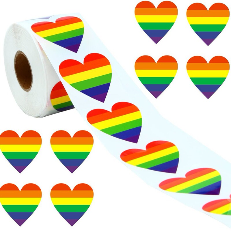 500 1/1.5 inch love Valentine's Day sticker sealing sticker 8 kinds of pattern gift decoration sticker