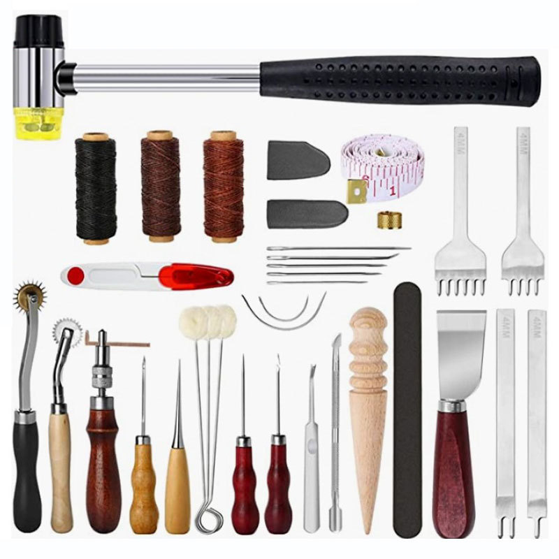 皮革工具手作り皮革製工具皮革diy工具セット手作り皮革皮包工具|undefined