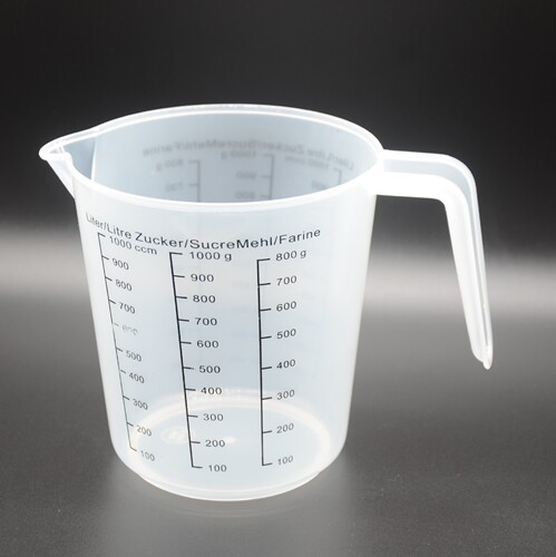Household Plastic Measuring Cups Transparent Graduated Cups Thick Size Measuring Cups Kitchen Baking Measurement Tool Set
