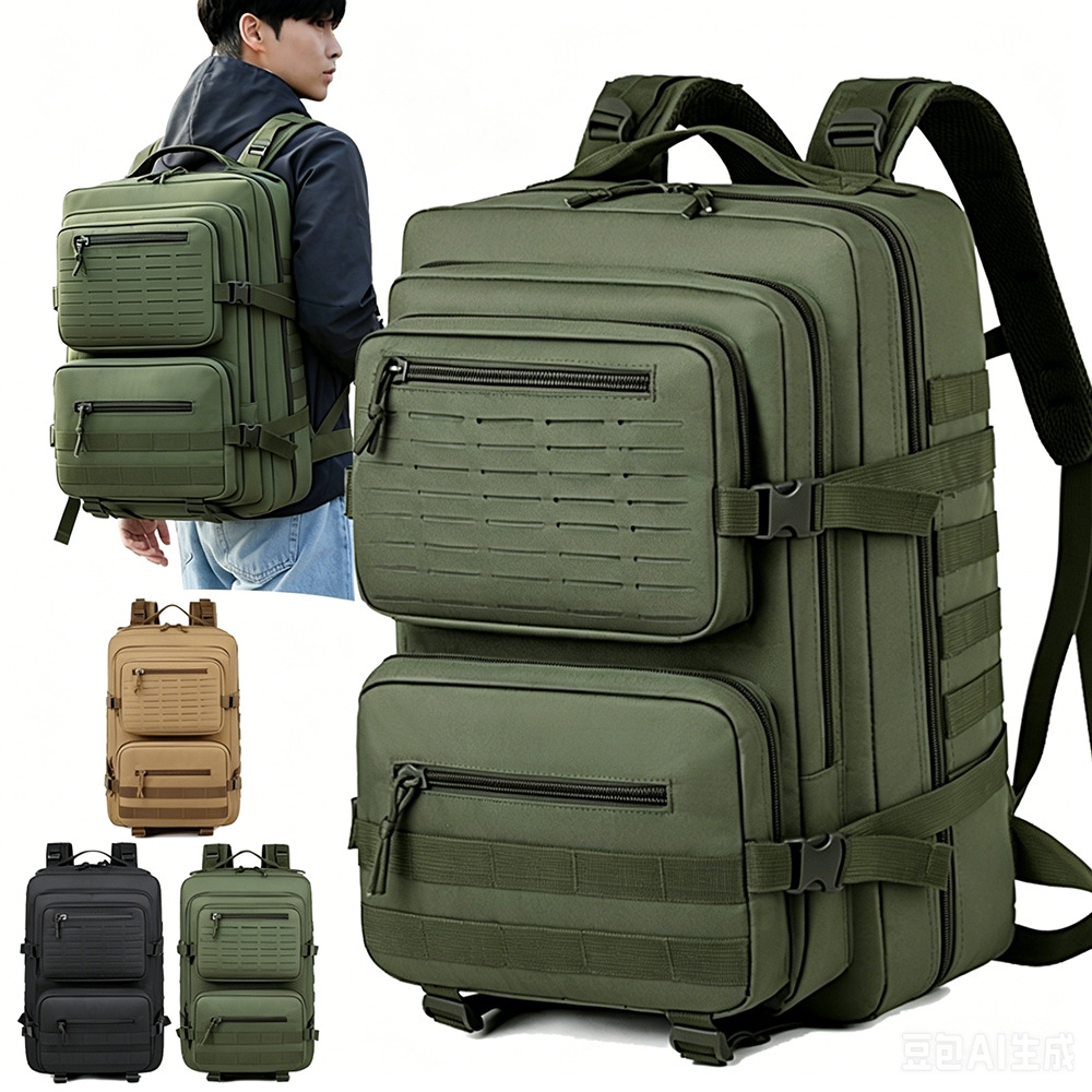Outdoor Tactical Backpack for Sports, Travel, Mountaineering, Hiking, 40L Large Capacity, Cycling, Manufacturer Wholesale, Amazon
