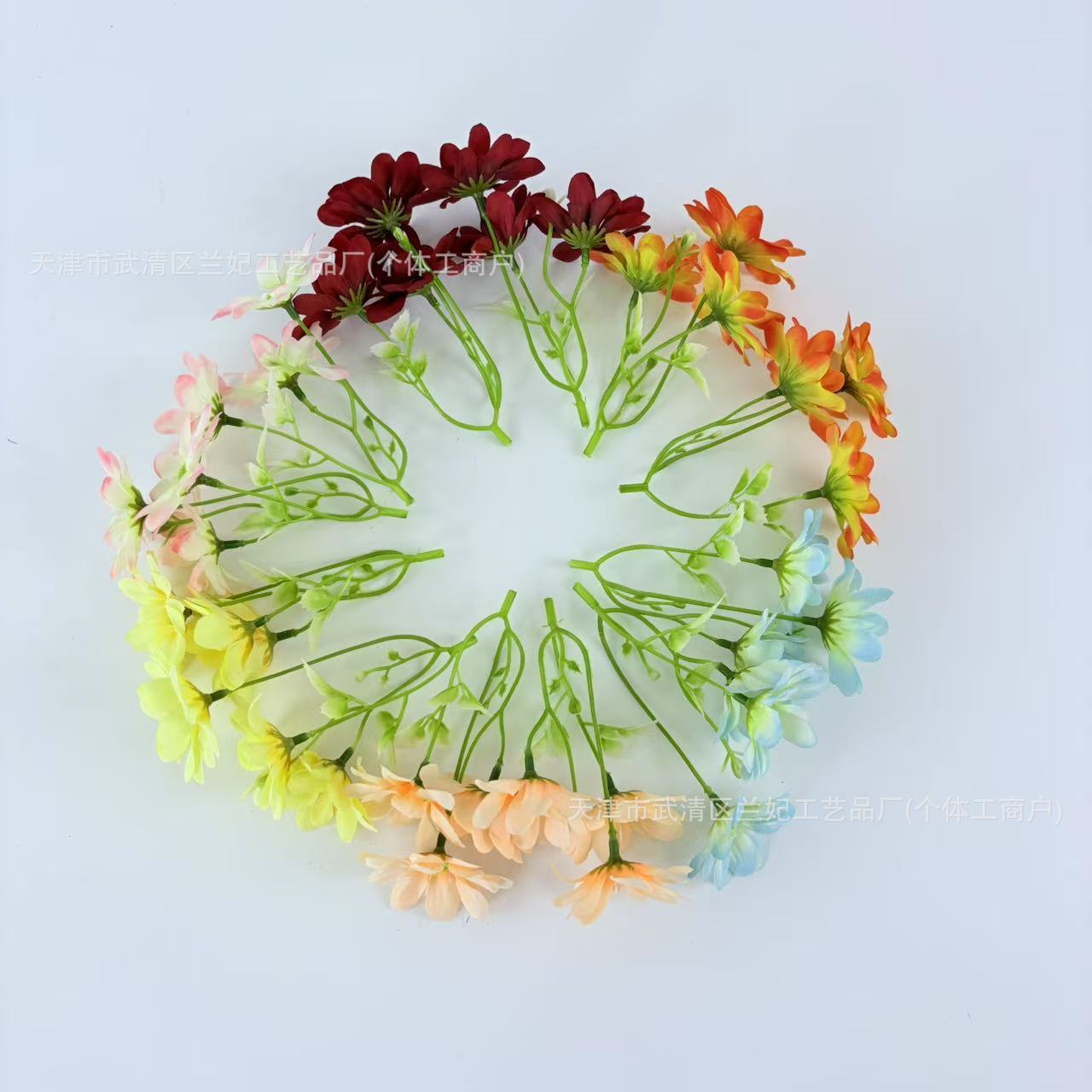 3 horquillas flor lila flor flor artificial accesorios de bricolaje hechos a mano caja de flores caja de regalo con mano horquilla decorativa transfronteriza