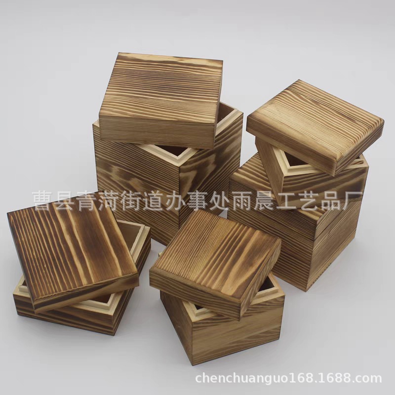 木质包装盒加工复古天地盒木材包装礼盒桌面收纳首饰盒