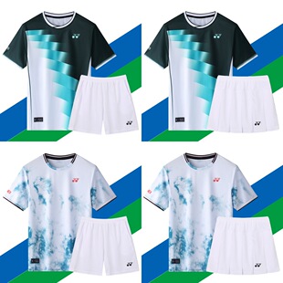 New YY Badminton Suit Men's and Women's suit Quick-drying Breathable Sports Jersey Tennis Volleyball Training Competition Suit Printed
