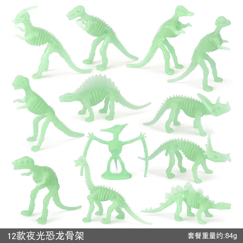 Transfronterizo exportación simulación dinosaurio Jurásico esqueleto luminoso modelo Tyrannosaurus pterosaurus muñeca dragón estático adornos decorativos