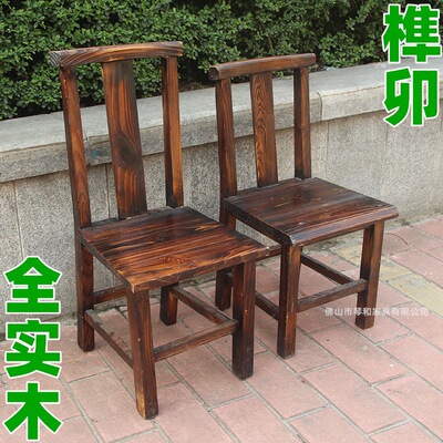 chair black Dining chair solid wood backrest Dining chair pine Charcoal hotel Hot Pot Hotel Breakfast shop Pot shops Dining chair