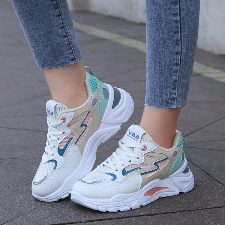Sports Shoes for Women 2025 Spring and Summer Women's Shoes Fashionable K-Style Ins Versatile Dad Shoes Student Running Casual Shoes Trendy