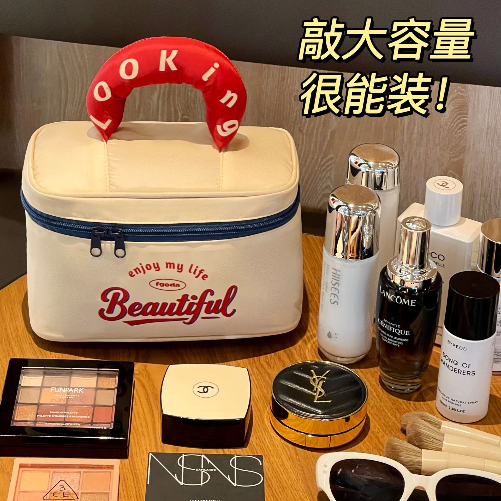 Nueva bolsa de maquillaje portátil multifuncional de gran capacidad de viaje de negocios bolsa de almacenamiento portátil bolsa de lavado impermeable