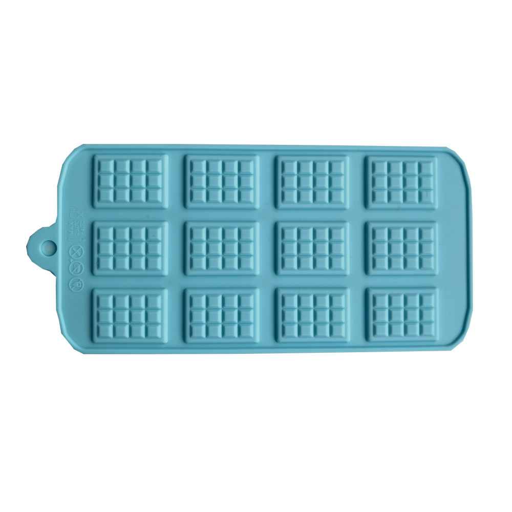 Silicone 12 torta de chocolate waffle chocolate molde de silicona molde de postre utensilios de cocina para hornear harina de arroz