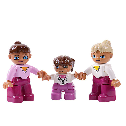Compatible Lego large-piece minifigure building blocks, gender-neutral educational assembly parts, accessories, toy dolls